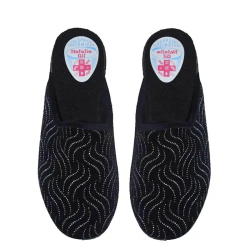 G7444B Γυναικεία Παντόφλα FAME Μαύρο