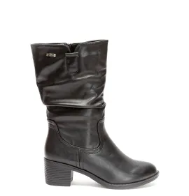 G7458B Γυναικείο Μποτάκι 3/4 BLONDIE Μαύρο