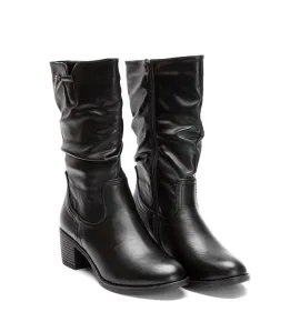 G7458B Γυναικείο Μποτάκι 3/4 BLONDIE Μαύρο