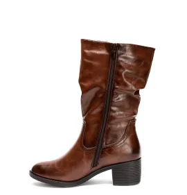 G7458BR Γυναικείο Μποτάκι 3/4 BLONDIE Καφέ