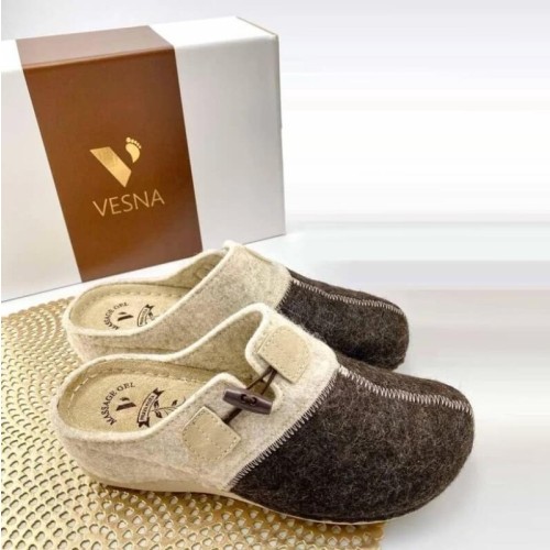 G7462BR Woman Anatomic Slipper VESNA Brown G7462BR Woman Anatomic Slipper VESNA Brown