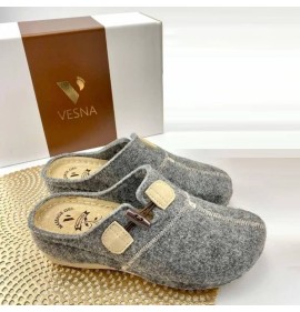 G7462GR Γυναικεία Ανατομική Παντόφλα VESNA Γκρι G7462GR Γυναικεία Ανατομική Παντόφλα VESNA Γκρι