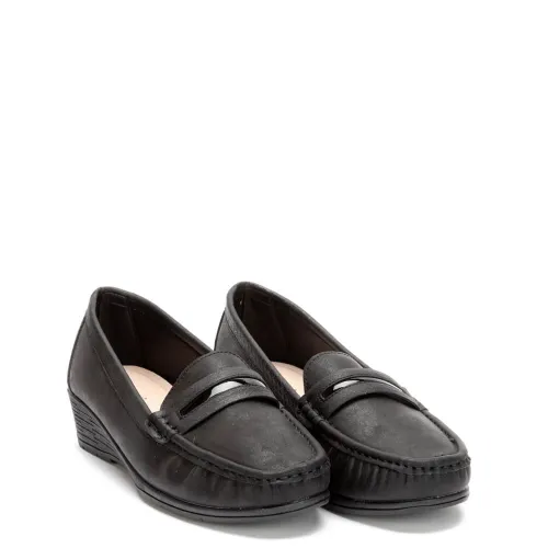 G7628B Γυναικείο Μοκασίνι BLONDIE Μαύρο