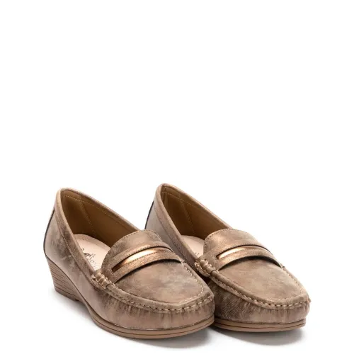 G7628BZ Γυναικείο Μοκασίνι BLONDIE Μπρονζέ