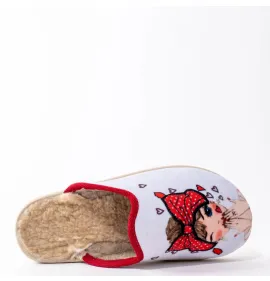 G7693W Γυναικεία Παντόφλα Παντόφλα VESNA Λευκό G7693W Γυναικεία Παντόφλα Παντόφλα VESNA Λευκό