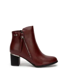 G7705BO Γυναικείο Μποτάκι BLONDIE Μπορντό