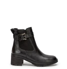 G7801B Γυναικείο Δερμάτινο Μποτάκι SABINO Μαύρο