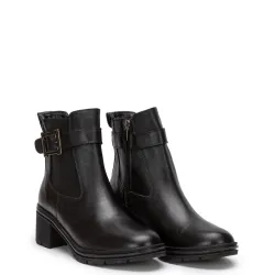 G7801B Γυναικείο Δερμάτινο Μποτάκι SABINO Μαύρο