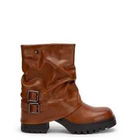 G7813C Γυναικείο Μποτάκι ZAK SHOES Κάμελ