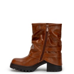 G7813C Γυναικείο Μποτάκι ZAK SHOES Κάμελ