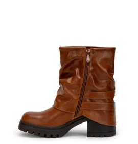 G7813C Γυναικείο Μποτάκι ZAK SHOES Κάμελ