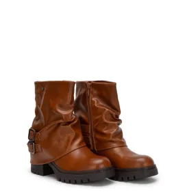 G7813C Γυναικείο Μποτάκι ZAK SHOES Κάμελ