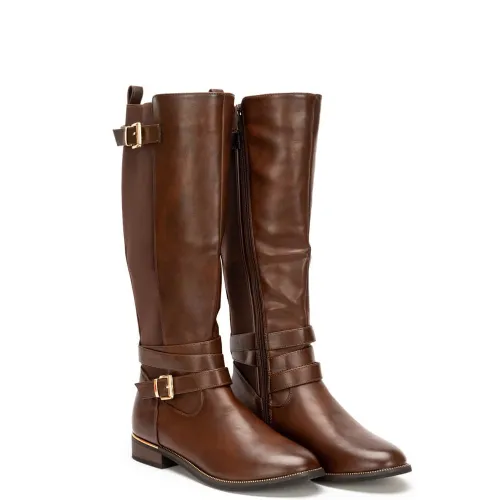 G7897BR Γυναικεία Μπότα ADAM'S SHOES Καφέ