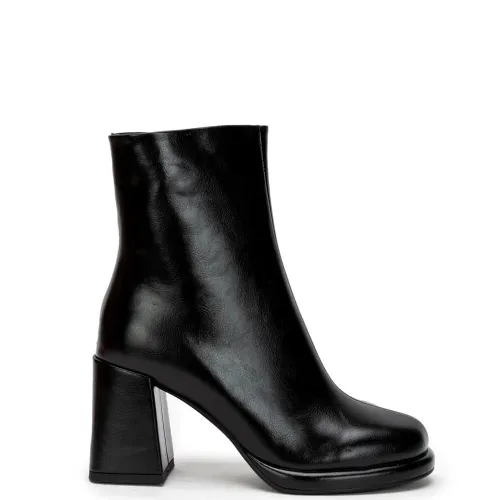 G7899B Γυναικείο Μποτάκι ADAM'S SHOES Μαύρο