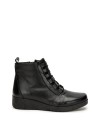 G7948B Γυναικείο Δερμάτινο Μποτάκι SABINO Μαύρο