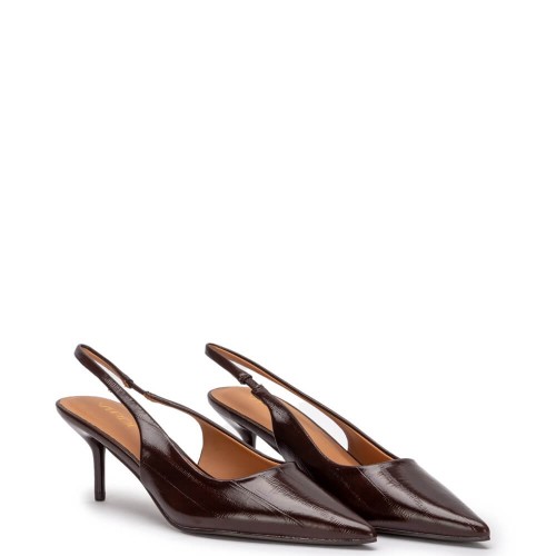 G8013BR Γυναικείo Slingback VERDE Καφέ