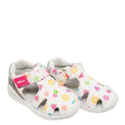 P1078W Κοριτσίστικο Ανατομικό Πέδιλο SMART KIDS Λευκό