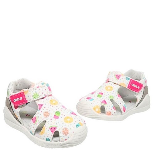 P1078W Girl's Anatomical Sandals SMART KIDS White P1078W Girl's Anatomical Sandals SMART KIDS White