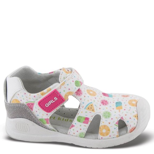 P1078W Girl's Anatomical Sandals SMART KIDS White P1078W Girl's Anatomical Sandals SMART KIDS White