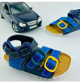 P1129BL Αγορίστικο Ανατομικό Πέδιλο VESNA Μπλε