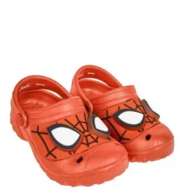 P1177R Boy's Flip Flop Wiht Lights DISNEY SPIDERMAN Red