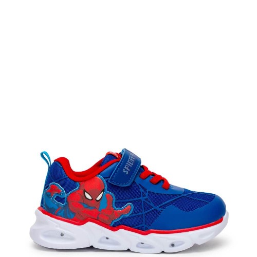 P1219BL Αγορίστικο Sneakers DISNEY SPIDERMAN Με Φωτάκια Μπλε
