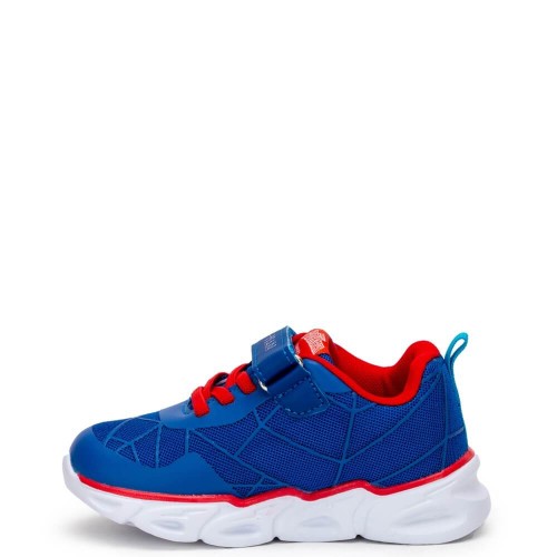 P1219BL Αγορίστικο Sneakers DISNEY SPIDERMAN Με Φωτάκια Μπλε