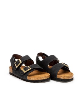 P1220B Αγορίστικο Ανατομικό Πέδιλο ZAK SHOES Μαύρο