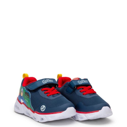 P1222BL Αγορίστικο Sneakers DISNEY AVENGERS Με Φωτάκια Μπλε