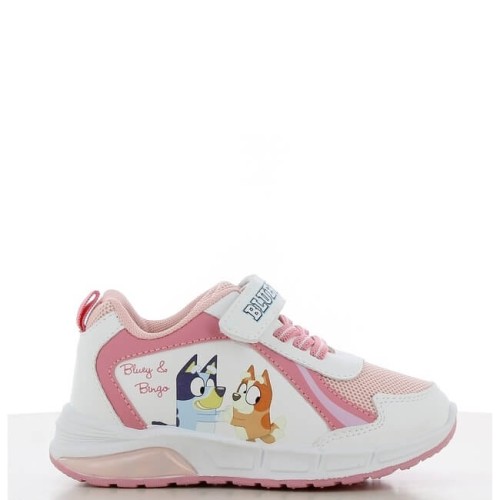 P1239W Κοριτσίστικο Sneakers LEOMIL BLUEY Με Φωτάκια Λευκό