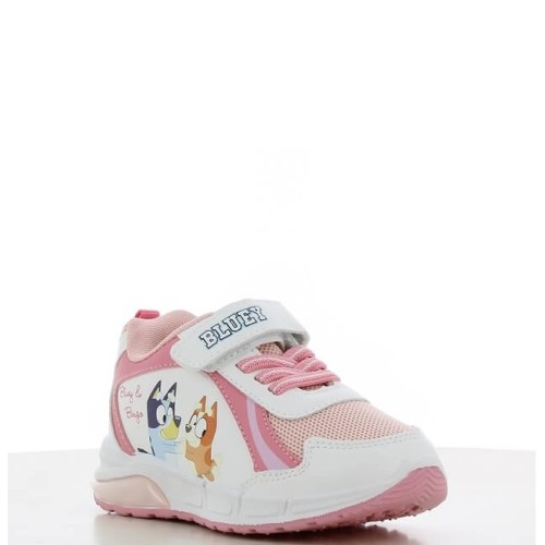 P1239W Κοριτσίστικο Sneakers LEOMIL BLUEY Με Φωτάκια Λευκό