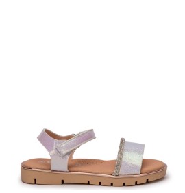 P1244W Κοριτσίστικο Ανατομικό Πέδιλο ZAK SHOES Λευκό Περλέ