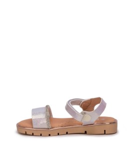 P1244W Κοριτσίστικο Ανατομικό Πέδιλο ZAK SHOES Λευκό Περλέ
