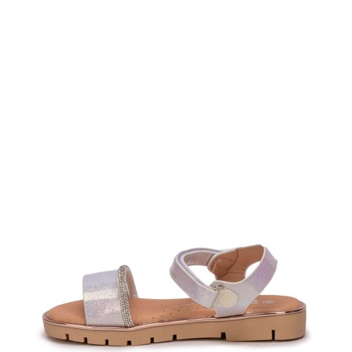 P1244W Κοριτσίστικο Ανατομικό Πέδιλο ZAK SHOES Λευκό Περλέ