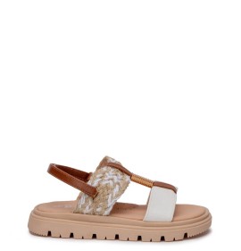 P1246W Κοριτσίστικο Ανατομικό Πέδιλο ZAK SHOES Λευκό