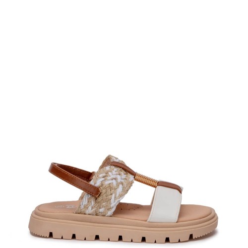 P1246W Κοριτσίστικο Ανατομικό Πέδιλο ZAK SHOES Λευκό