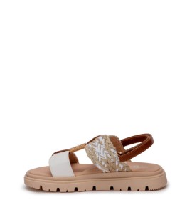 P1246W Κοριτσίστικο Ανατομικό Πέδιλο ZAK SHOES Λευκό