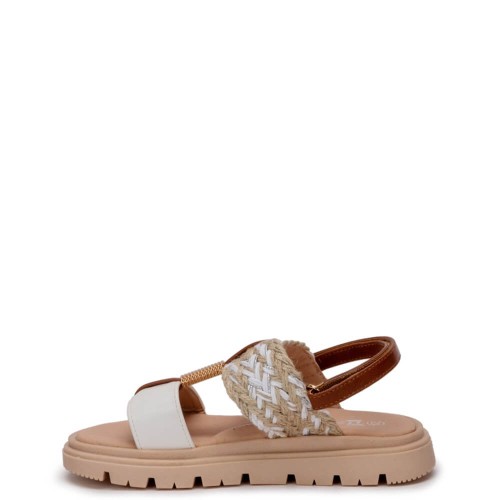 P1246W Κοριτσίστικο Ανατομικό Πέδιλο ZAK SHOES Λευκό