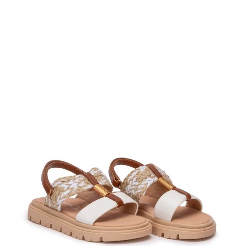P1246W Κοριτσίστικο Ανατομικό Πέδιλο ZAK SHOES Λευκό