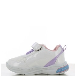 P1258W Κοριτσίστικο Sneakers LEOMIL LILO & STITCH Με Φωτάκια Λευκό