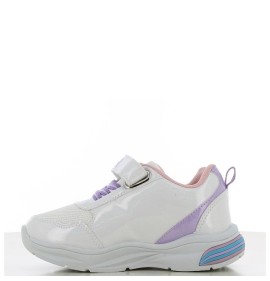 P1258W Κοριτσίστικο Sneakers LEOMIL LILO &amp; STITCH Με Φωτάκια Λευκό