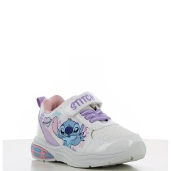 P1258W Κοριτσίστικο Sneakers LEOMIL LILO & STITCH Με Φωτάκια Λευκό
