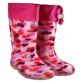 P6585F Κοριτσίστικο Γαλοτσάκι με Γούνα SMART KIDS Φουξ