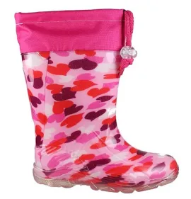 P6585F Κοριτσίστικο Γαλοτσάκι με Γούνα SMART KIDS Φουξ