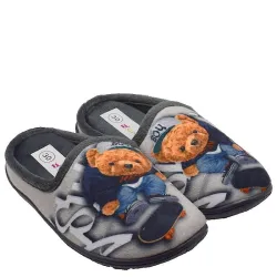 P6688GR Aγορίστικο Παντοφλάκι SMART KIDS Γκρι