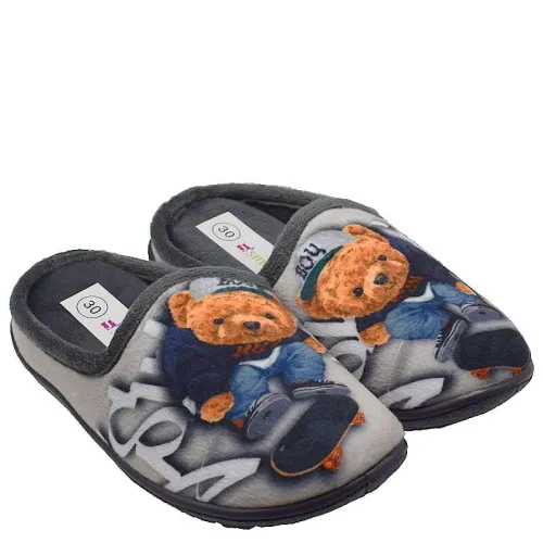 P6688GR Aγορίστικο Παντοφλάκι SMART KIDS Γκρι P6688GR Aγορίστικο Παντοφλάκι SMART KIDS Γκρι