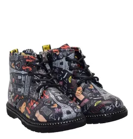 P6755B Κοριτσίστικο Μποτάκι SMART KIDS Μαύρο