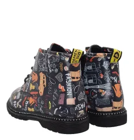 P6755B Κοριτσίστικο Μποτάκι SMART KIDS Μαύρο