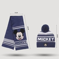P6790BL Boy's Cap-Gloves Set DISNEY Mickey Blue 