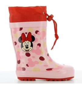 P6814P Κοριτσίστικο Γαλοτσάκι με Γούνα MINNIE Ροζ